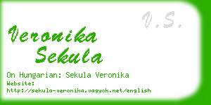 veronika sekula business card